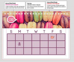 Wire Bound Calendars Bleed Diagram Enlarged