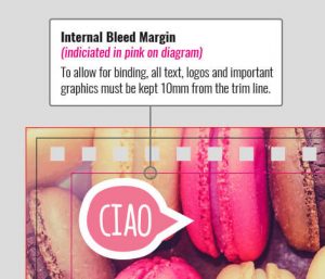 Wire Bound Calendar Internal Bleed Diagram